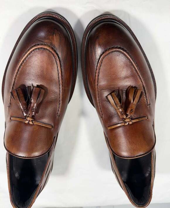 Johnston & Murphy Collection Italian Leather Tassel Loafers with Vibram Soles main image 7